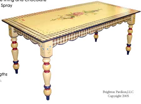 Country French Table-Safari Tan Caramel waxed White