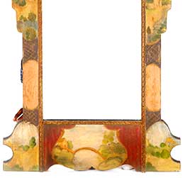 French Mirror-Chocolate waxed Mushroom and Navy lining.